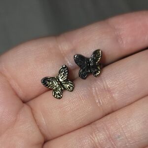 Bronze Colored Butterfly Earrings